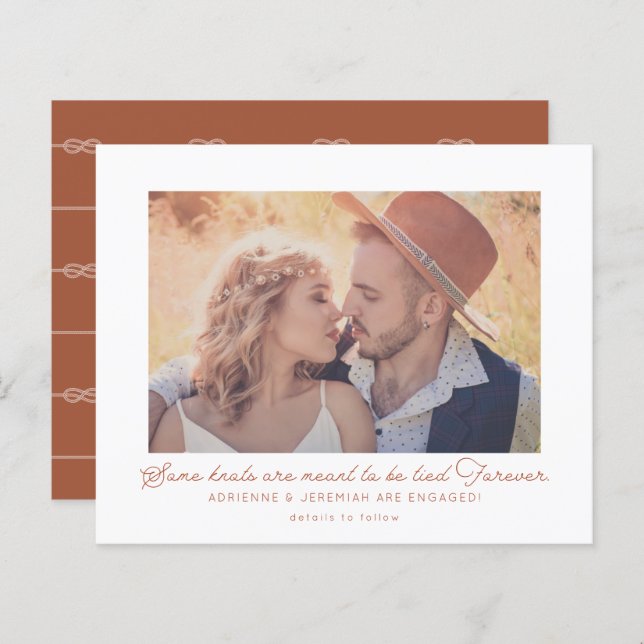 Budget Terracotta Knot Photo Engagement (Front/Back)