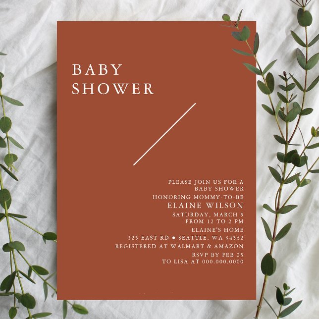 Budget Terracotta Neutral Baby Shower Invitation (Creator Uploaded)