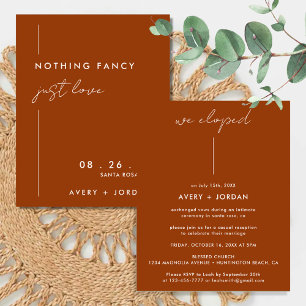 Budget Terracotta Nothing Fancy Just Love Wedding