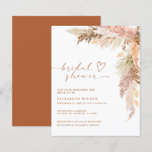 Budget Terracotta Pampas Grass Bridal Shower