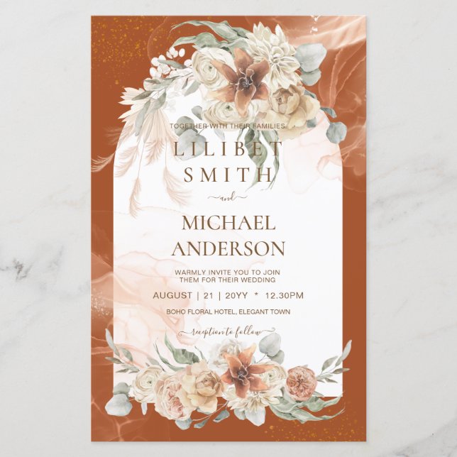BUDGET Terracotta Pampas Grass Wedding (Front)