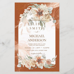 BUDGET Terracotta Pampas Grass Wedding