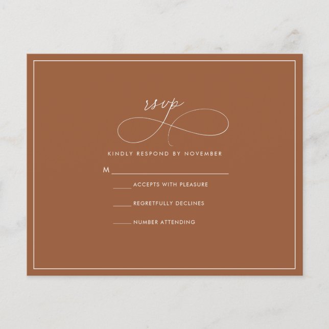 Budget Terracotta RSVP Flyer (Front)