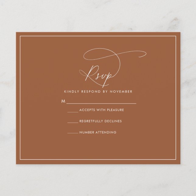 Budget Terracotta RSVP Flyer (Front)