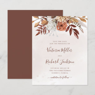 Budget Terracotta Rust Flowers Boho Fall Foliage