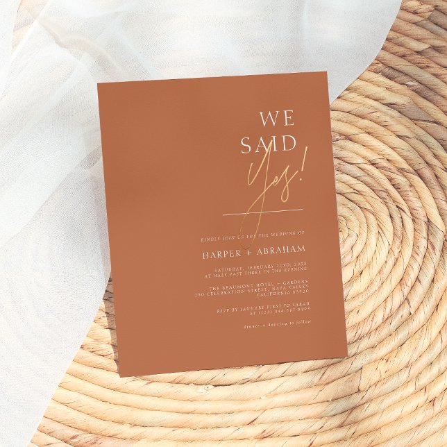 Budget Terracotta | We Said Yes Minimalist Wedding (Creator Uploaded)