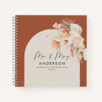 budget terracotta wedding mr and mrs guestbook