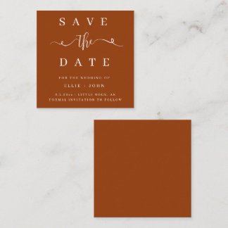 BUDGET Terracotta Wedding Save The Date Invitation