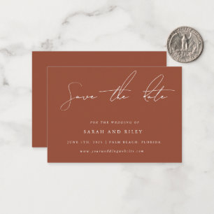 BUDGET Terracotta Wedding Save The Date Invitation