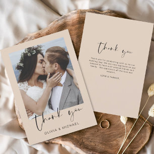 Budget Terracotta Wedding Thank You Card