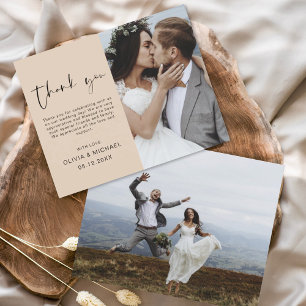 Budget Terracotta Wedding Thank You Photo