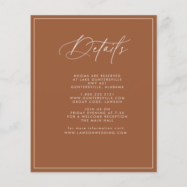 Budget TerracottaDetails Card  (Front)