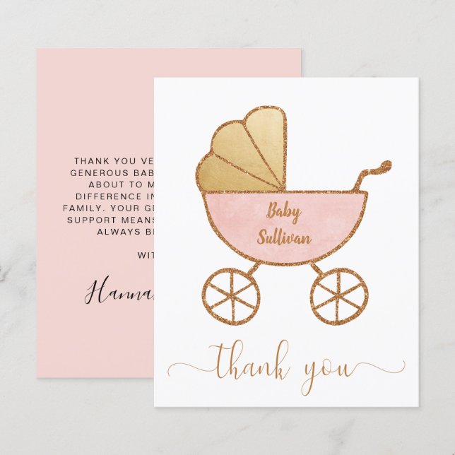 Budget Thank You Baby Girl Shower (Front/Back)