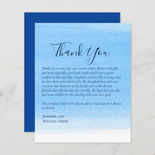 BUDGET Thank You Funeral Memorial Card Templates