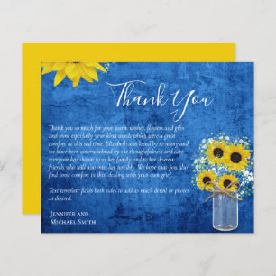 BUDGET Thank You Funeral Memorial Card Templates