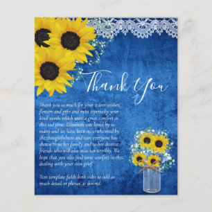 BUDGET Thank You Funeral Memorial Card Templates