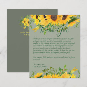 BUDGET Thank You Funeral Memorial Card Templates