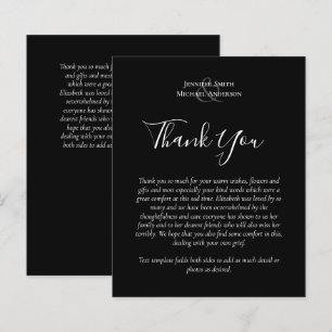 BUDGET Thank You Funeral Memorial Card Templates