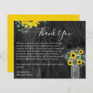 BUDGET Thank You Funeral Memorial Card Templates