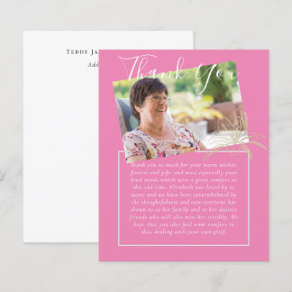 BUDGET Thank You Funeral Memorial Obituary PHOTO