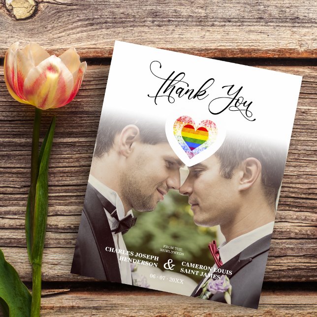 Budget Thank You LGBT Rainbow Pride Heart Photo (Creator Uploaded)