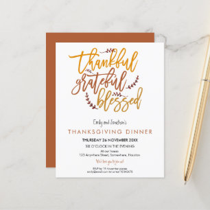 Budget Thankful Grateful Blessed Thanksgiving