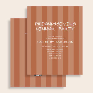 Budget Thanksgiving Friendsgiving Dinner Party Flyer