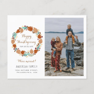 Budget Thanksgiving Wreath Moving Announcement
