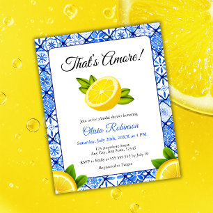 Budget That's Amore Lemon Bridal Shower Invitation
