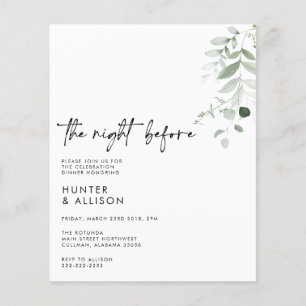 BUDGET The Night Before Invitation