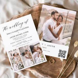 Budget The Wedding of Minimalist QR code Simple