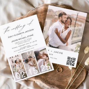 Budget The Wedding of Minimalist QR code Simple
