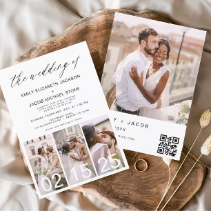 Budget The Wedding of Minimalist QR code Simple
