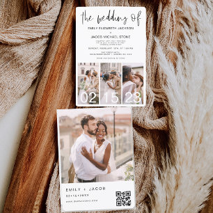 Budget The Wedding of Minimalist QR code Simple Flyer