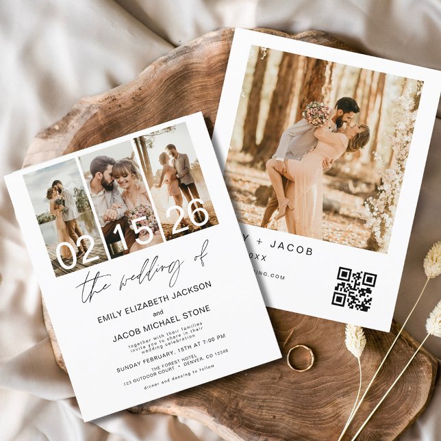 Budget The Wedding of Photo QR code Invitation Flyer (Creator Uploaded)
