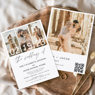 Budget The Wedding of Photo QR code Minimalist