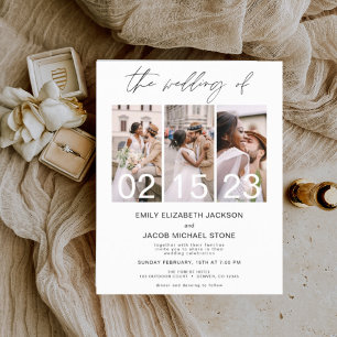 Budget The Wedding of Photo Simple Minimalist Flyer