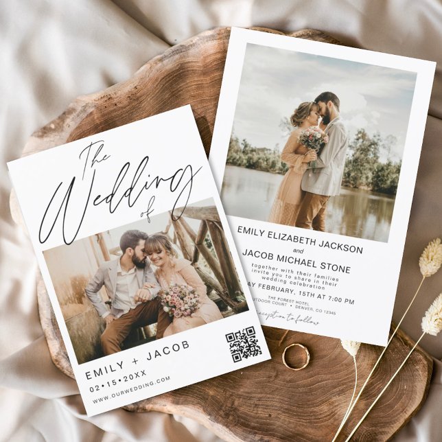 Budget The Wedding of QR code Modern Photo  (Creator Uploaded)