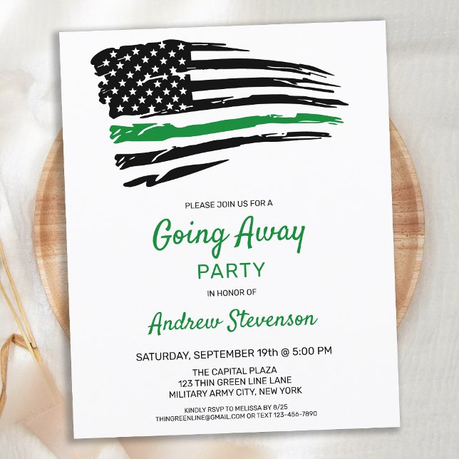 Budget Thin Green Line Military Going Away Party (Creator Uploaded)