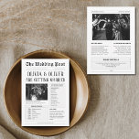 Budget, timeline, funny newspaper wedding invitation<br><div class="desc">It is a wedding invitation</div>