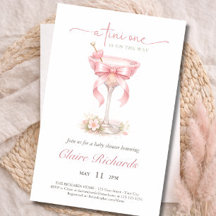 Budget Tini One Is On The Way Baby Girl Shower Flyer