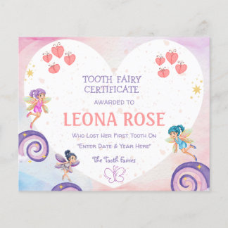 Budget Tooth Fairy Certificate | Personalised