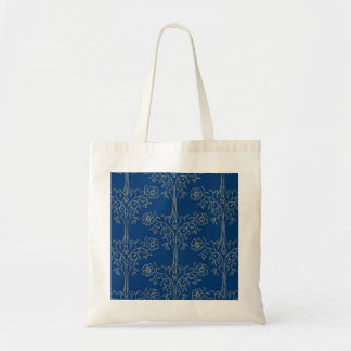 Budget Tote Bag, Dark Blue, Gold-effect Pattern Bag