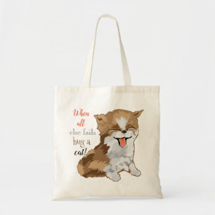 Budget Tote Bag "Hug a cat"