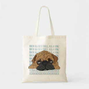 Budget Tote Bag "Hug a dog" Bull Dog XO