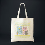 Budget Tote Bag "Hug Sameach"<br><div class="desc">Budget Tote Bag "Hug Sameach" Enjoy this sweet, Cat plus Dog plus Mouse plus Bird Hanukkah tote for all your giving needs. To add to the fun, fill it with some dreidels and gold chocolate gelt, candles or whatever suits your fancy! Several other tote styles and colours are offered with...</div>