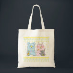 Budget Tote Bag "Hug Sameach"<br><div class="desc">Budget Tote Bag "Hug Sameach" Enjoy this sweet, Cat plus Dog plus Mouse plus Bird Hanukkah tote for all your giving needs. To add to the fun, fill it with some dreidels and gold chocolate gelt, candles or whatever suits your fancy! Several other tote styles and colours are offered with...</div>