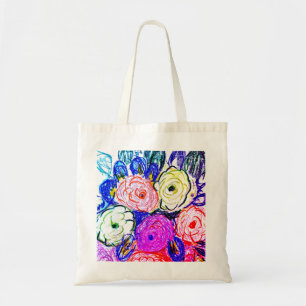 Budget Tote Green and Orange Rosas,