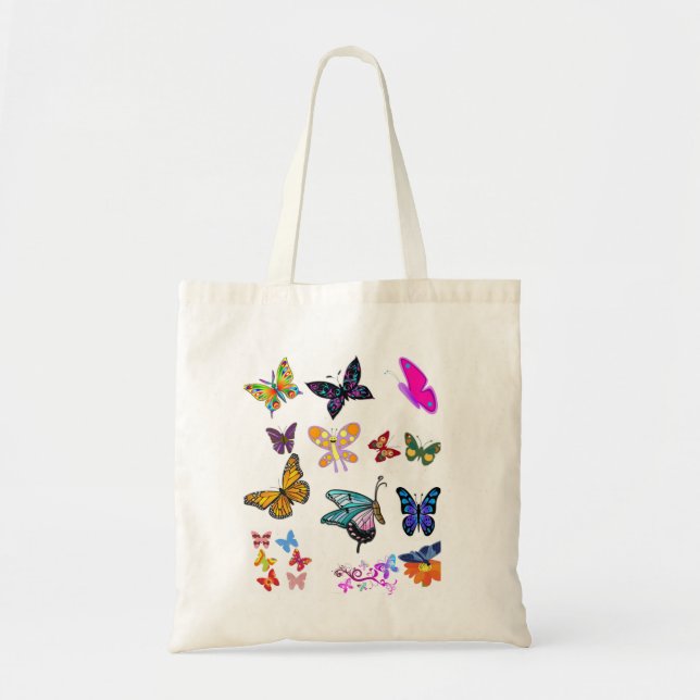 Budget tote handbag butterfly (Front)