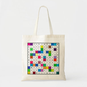 Budget Tote with Calendar Crossword Bag